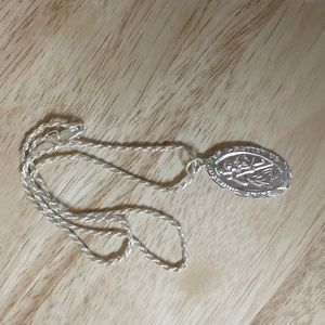 St Christopher Sterling silver necklace